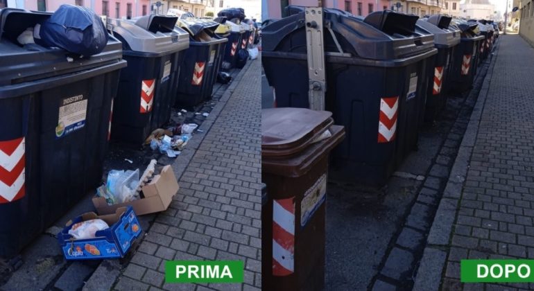 Nuovo servizio raccolta rifiuti fuori cassonetto ad Alessandria, Amag Ambiente: “Ottimi risultati”