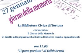 Giorno della Memoria: gli appuntamenti online della Biblioteca Civica di Tortona