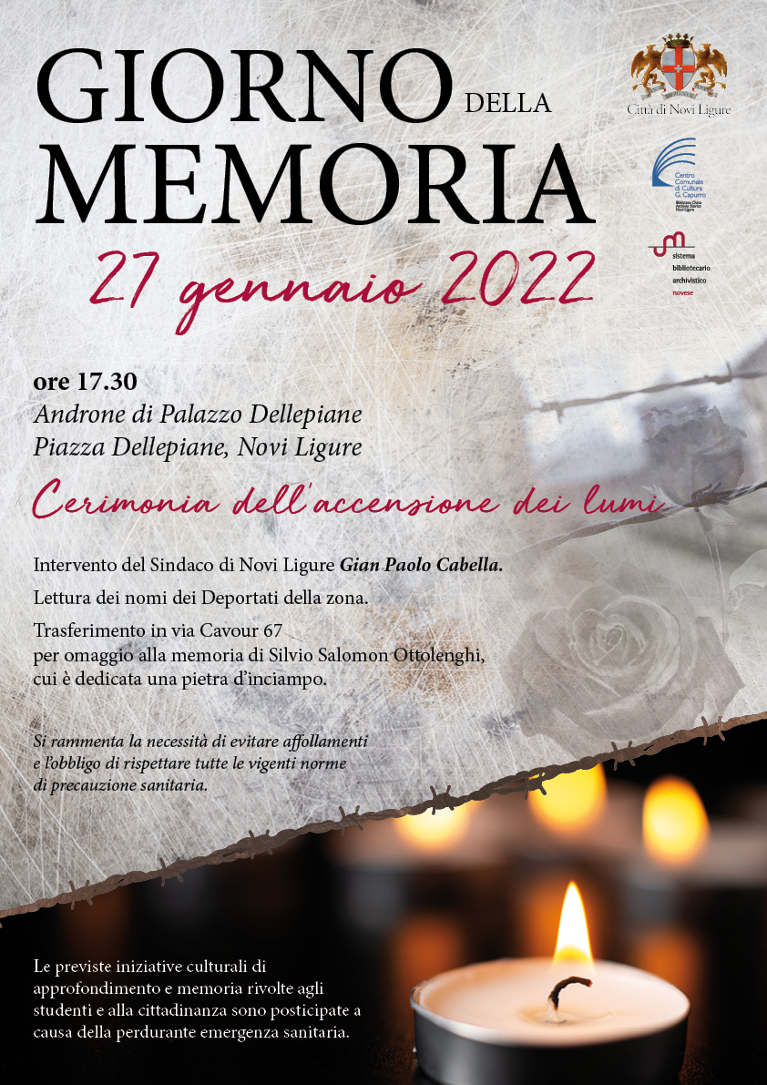 Giorno della Memoria: le iniziative a Novi Ligure