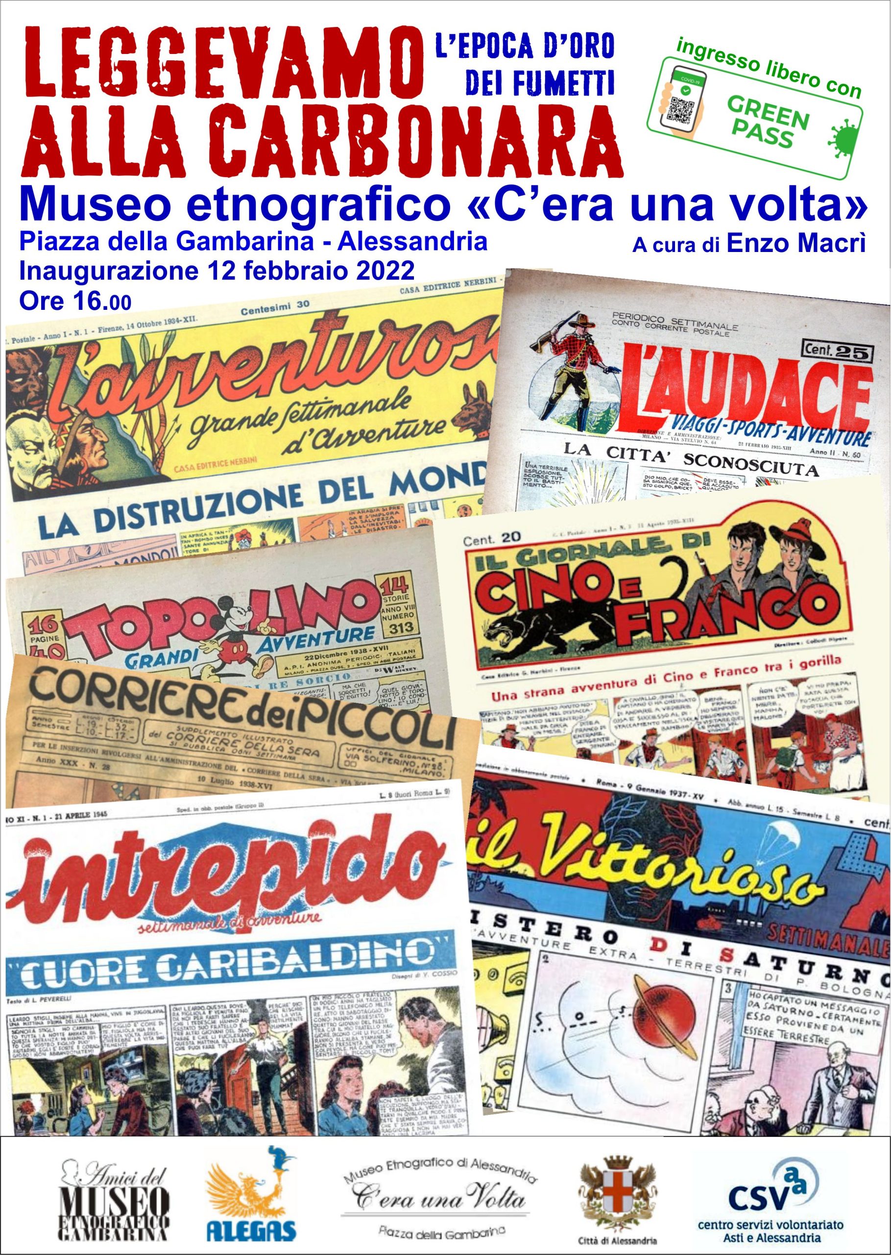 Dal 12 febbraio al 13 marzo la mostra “Leggevamo alla Carbonara” al Museo della Gambarina