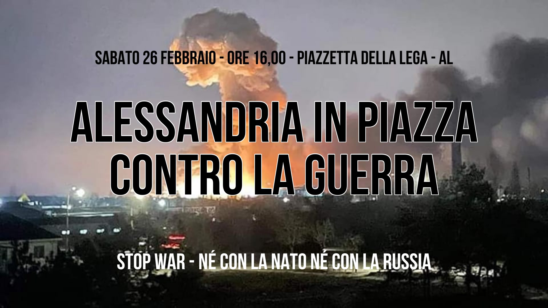 Guerra in Ucraina: l’elenco delle associazioni aderenti alla manifestazione di sabato ad Alessandria