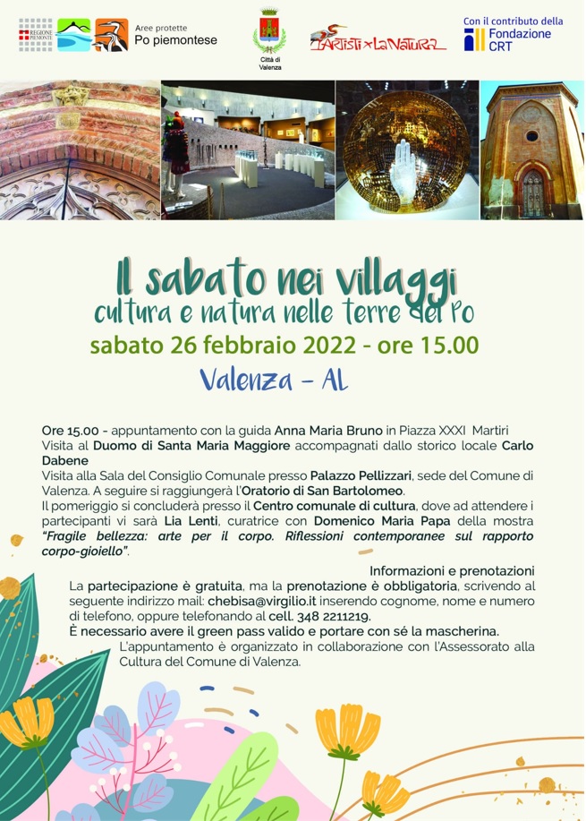 Il 26 febbraio “Il sabato nei villaggi” alla scoperta delle bellezze di Valenza
