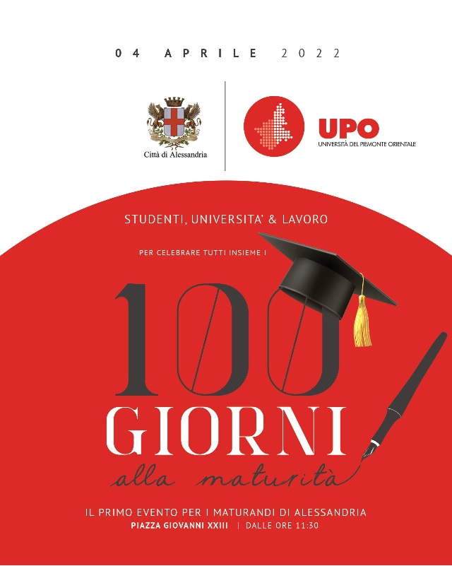Il 4 aprile “100 Giorni alla Maturità” ad Alessandria
