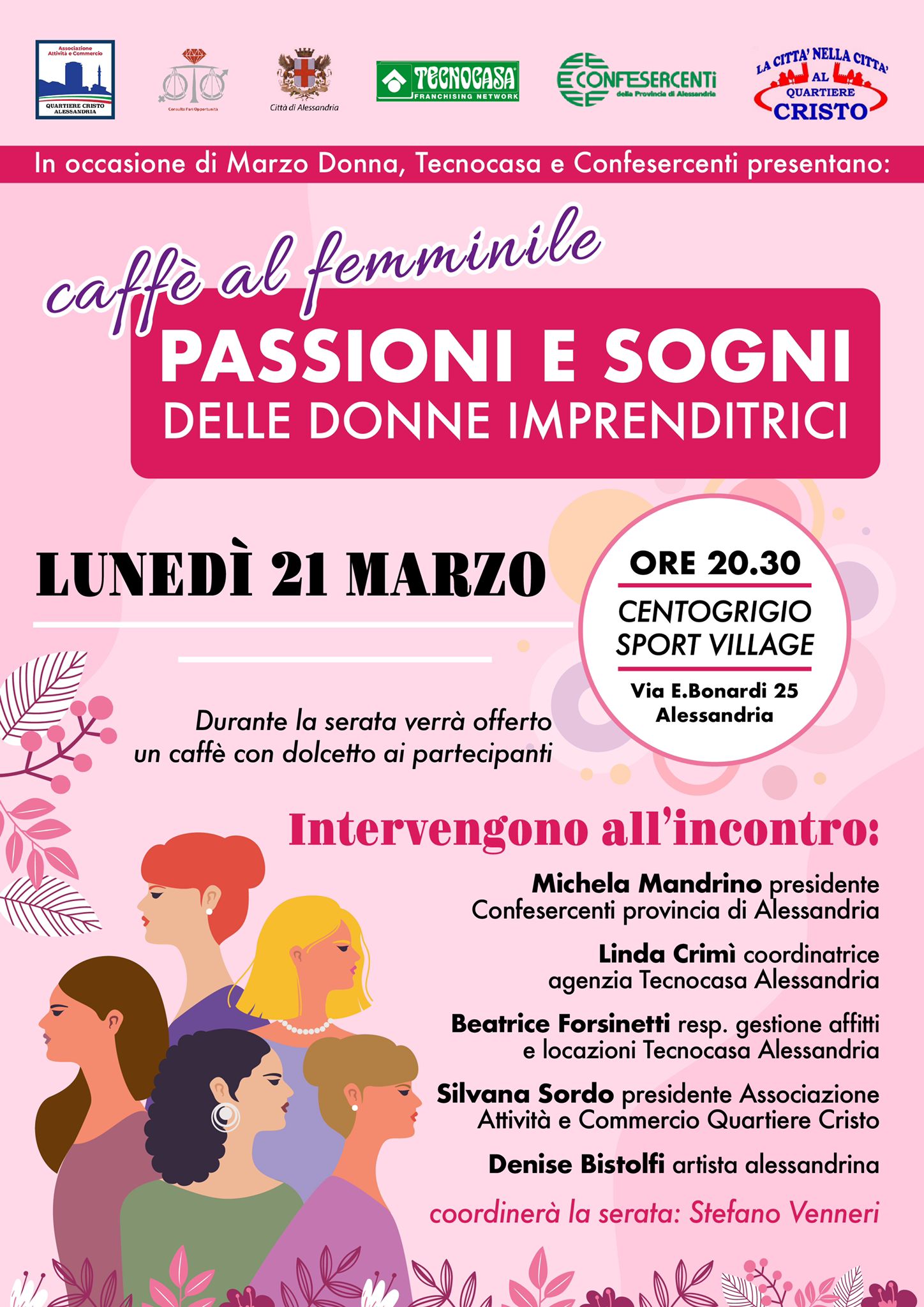 Il 21 marzo l’appuntamento di Confesercenti e Tecnocasa dedicato alle donne imprenditrici