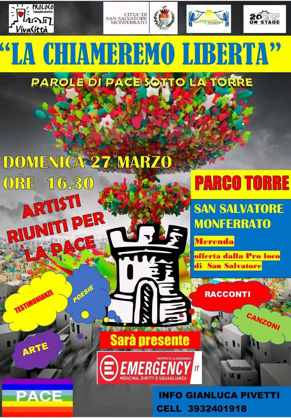 Domenica 27 marzo “Parole di pace” a San Salvatore Monferrato