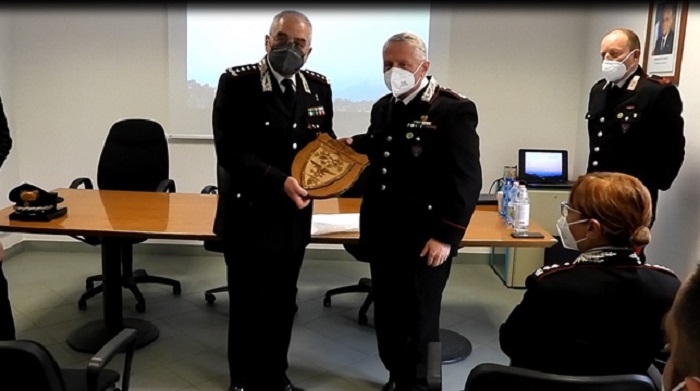 Il generale Antonio Pietro Marzo in visita ai Forestali del Piemonte