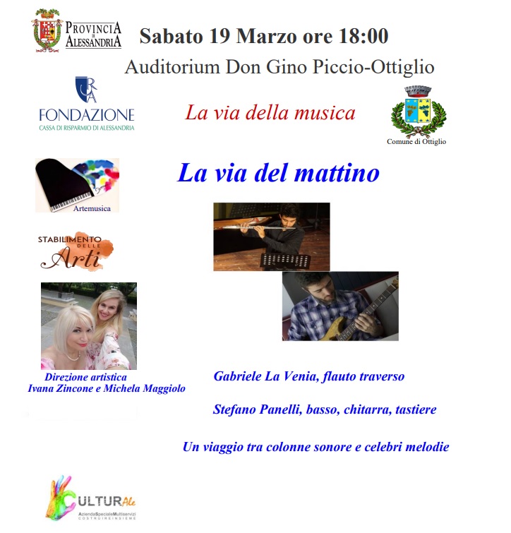Il 19 marzo il concerto “La via del Mattino” a Ottiglio