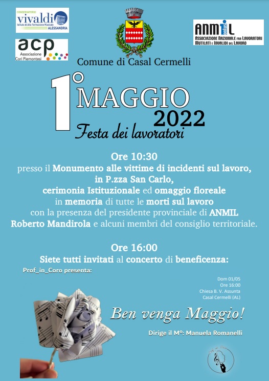 I Prof_in_coro in concerto a Casal Cermelli per la Festa dei Lavoratori