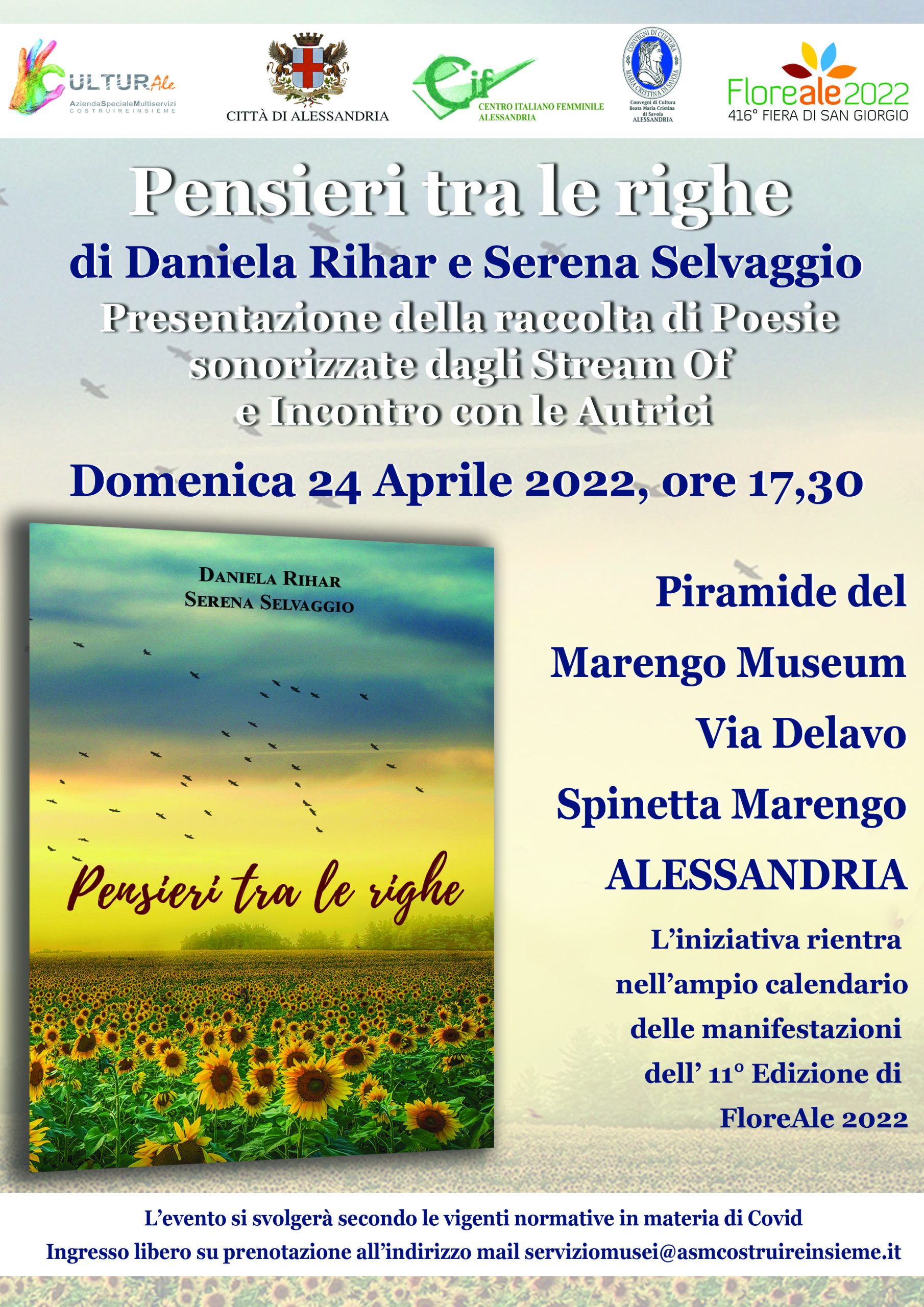 Il 24 aprile nella Piramide del Marengo Museum “Pensieri tra le righe”