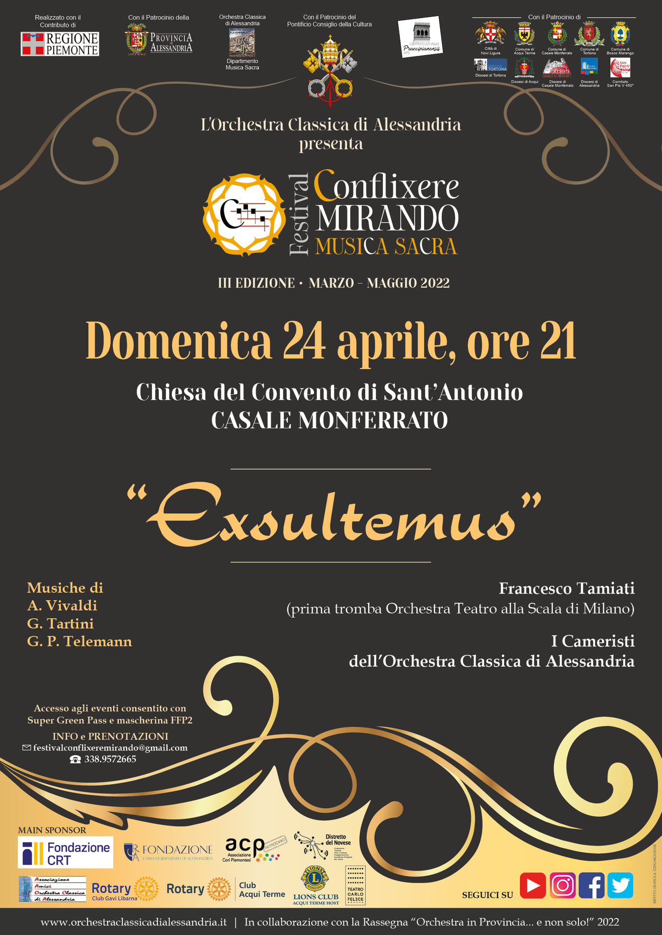 Il 24 aprile a Casale Monferrato nuovo concerto del festival “Conflixere Mirando”