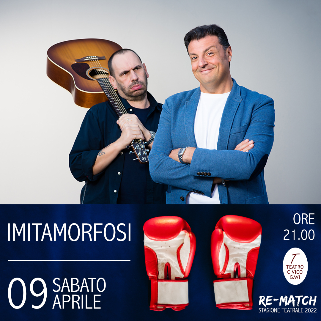 Il 9 aprile al Teatro Civico di Gavi “Imitamorfosi” con Claudio Lauretta