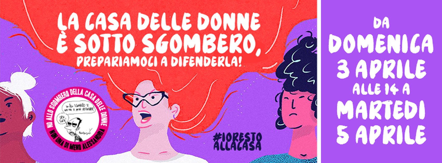 #iorestoallacasa: gli eventi di domenica 3 aprile alla Casa delle Donne