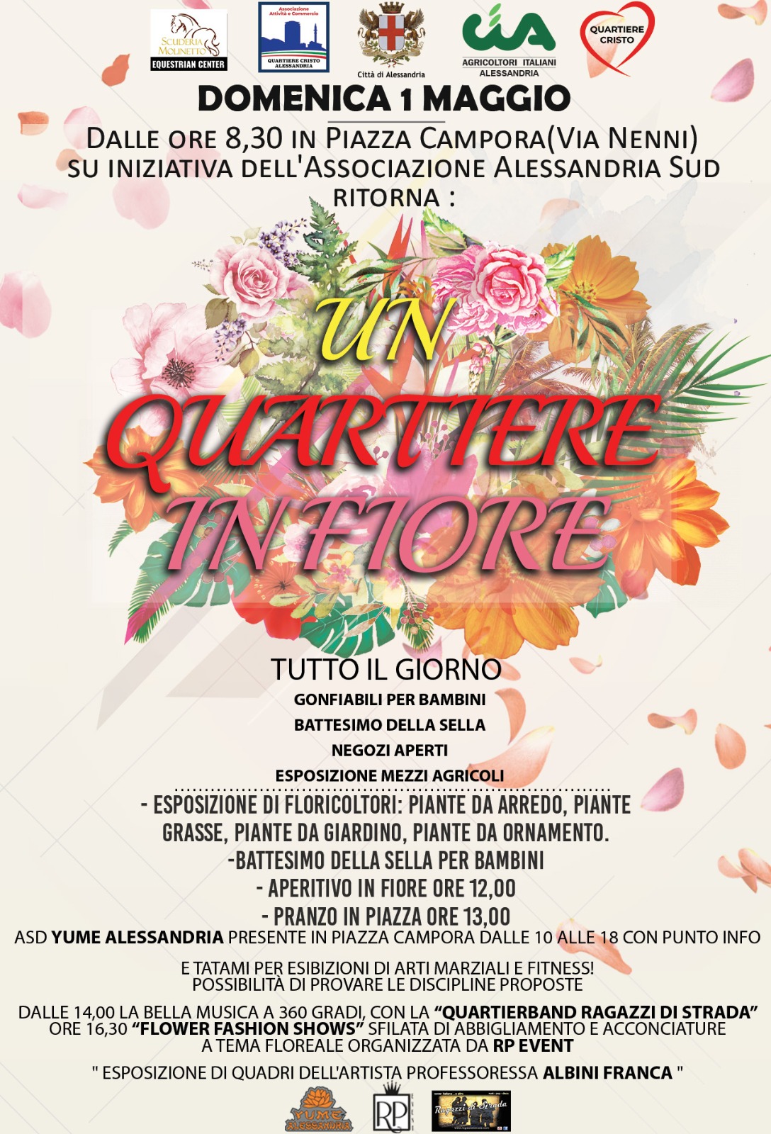 Domenica 1° maggio “Un quartiere in fiore” al Cristo