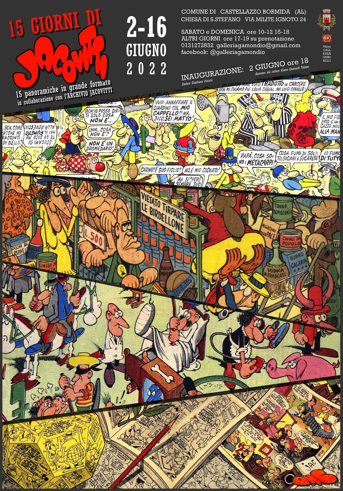 Dal 2 al 16 giugno “15 giorni di Jacovitti” alla Galleria Gamondio di Castellazzo Bormida