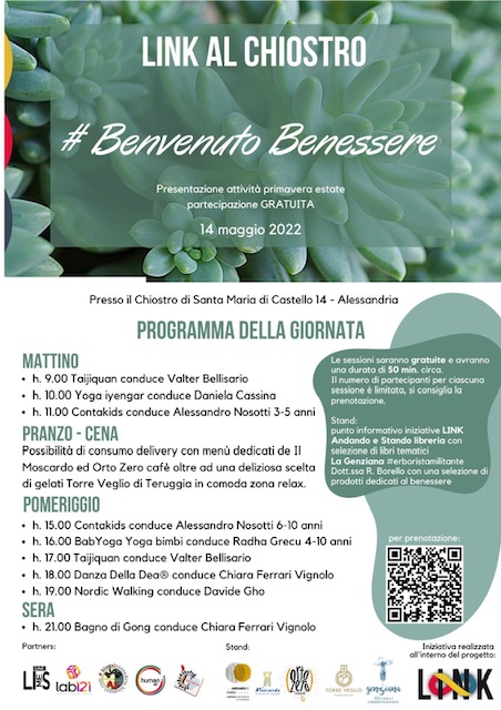 Il 14 maggio al Chiostro di Santa Maria di Castello #Benvenuto Benessere