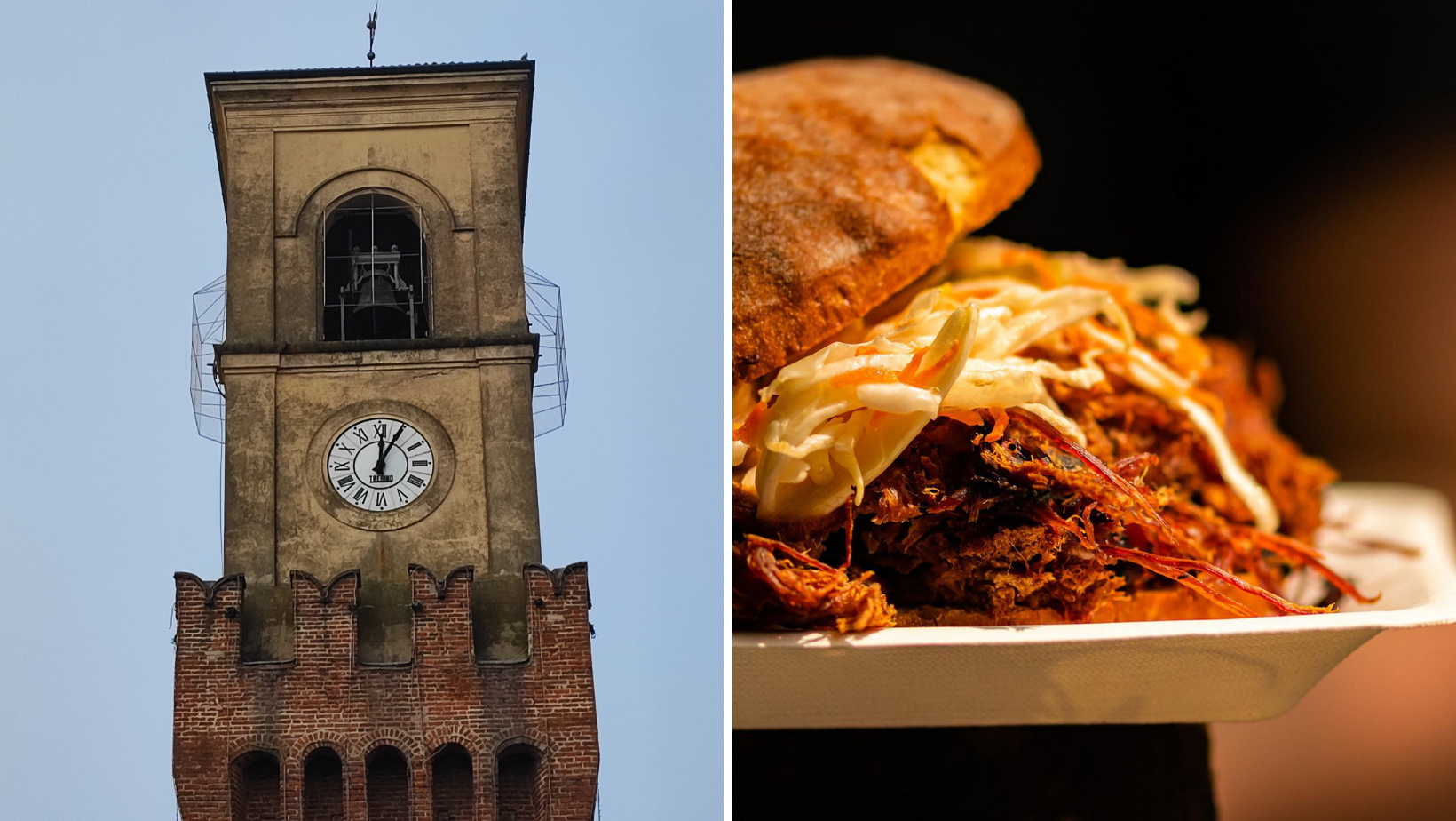 Cucine a quattro ruote sotto la Torre Civica per Stradella Street Food