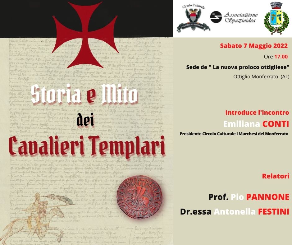 Il 7 maggio a Ottiglio “Storia e mito dei cavalieri dei Templari”