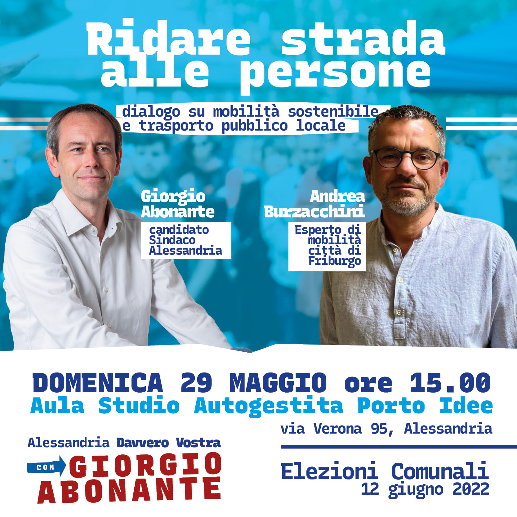 Elezioni: il 29 maggio dialogo sulla mobilità sostenibile e sul trasporto pubblico locale con Abonante