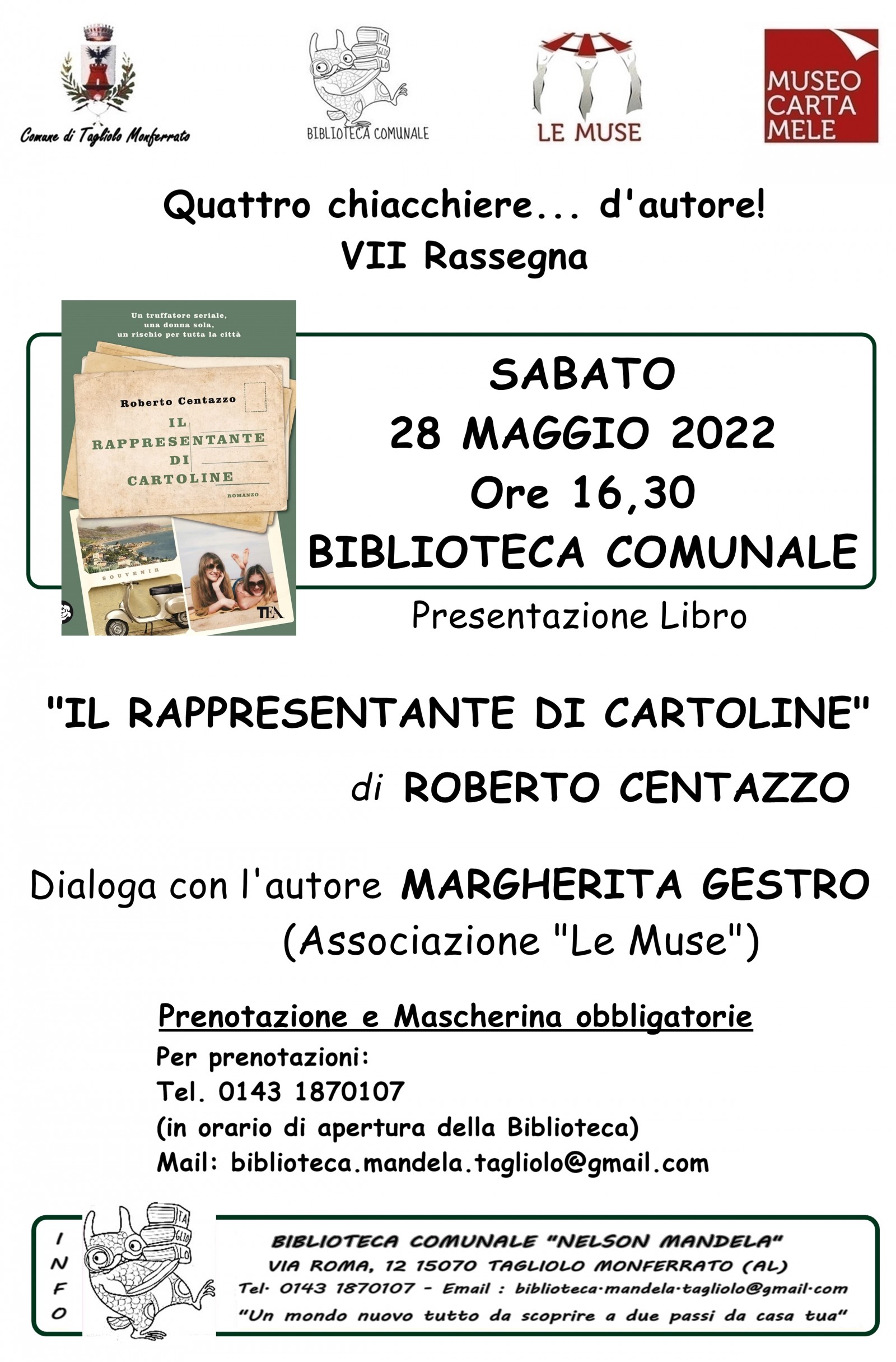 Il 28 maggio a Tagliolo Roberto Centazzo presenta il libro “Il rappresentante di cartoline”