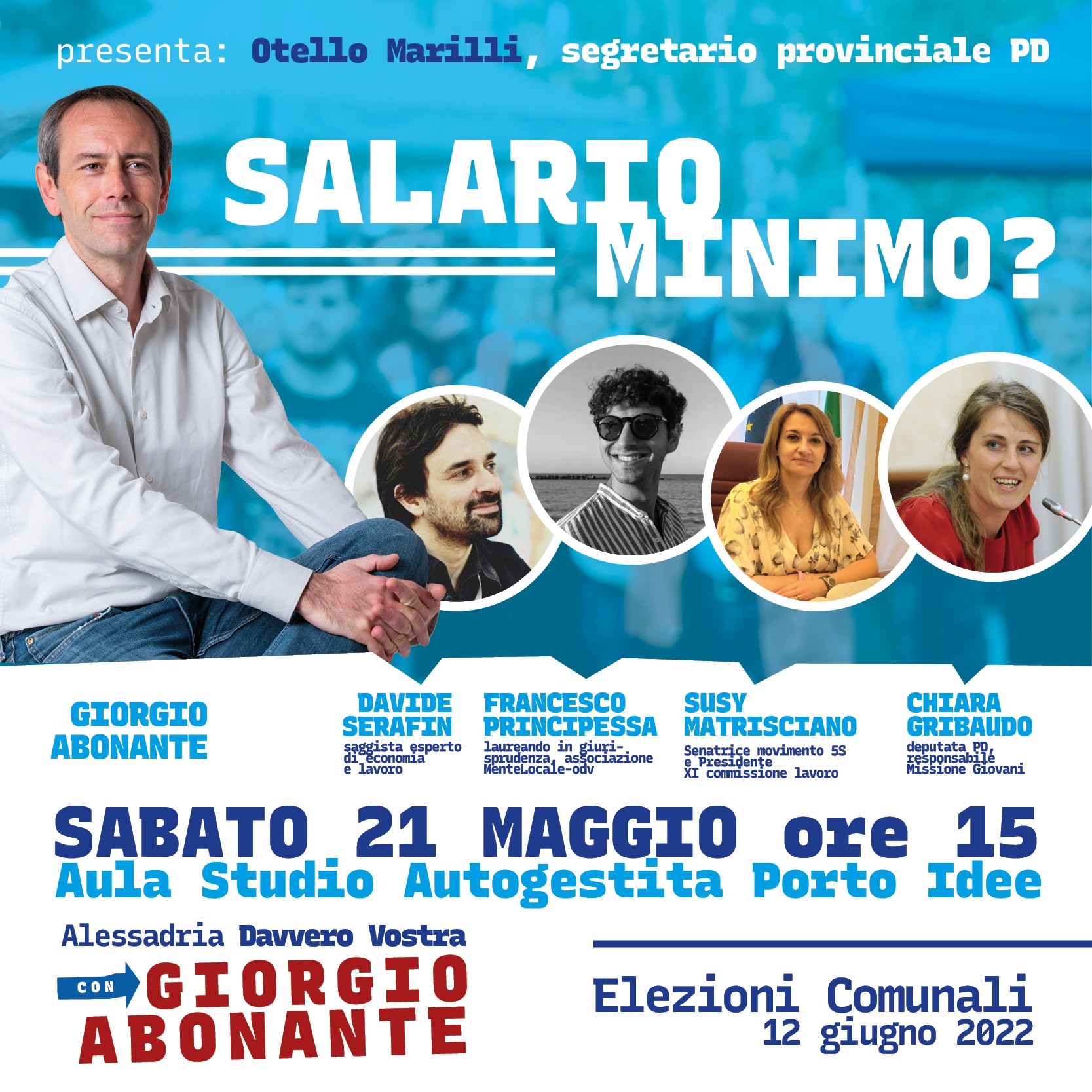 Elezioni Alessandria: il 21 maggio incontro della coalizione progressista sul salario minimo