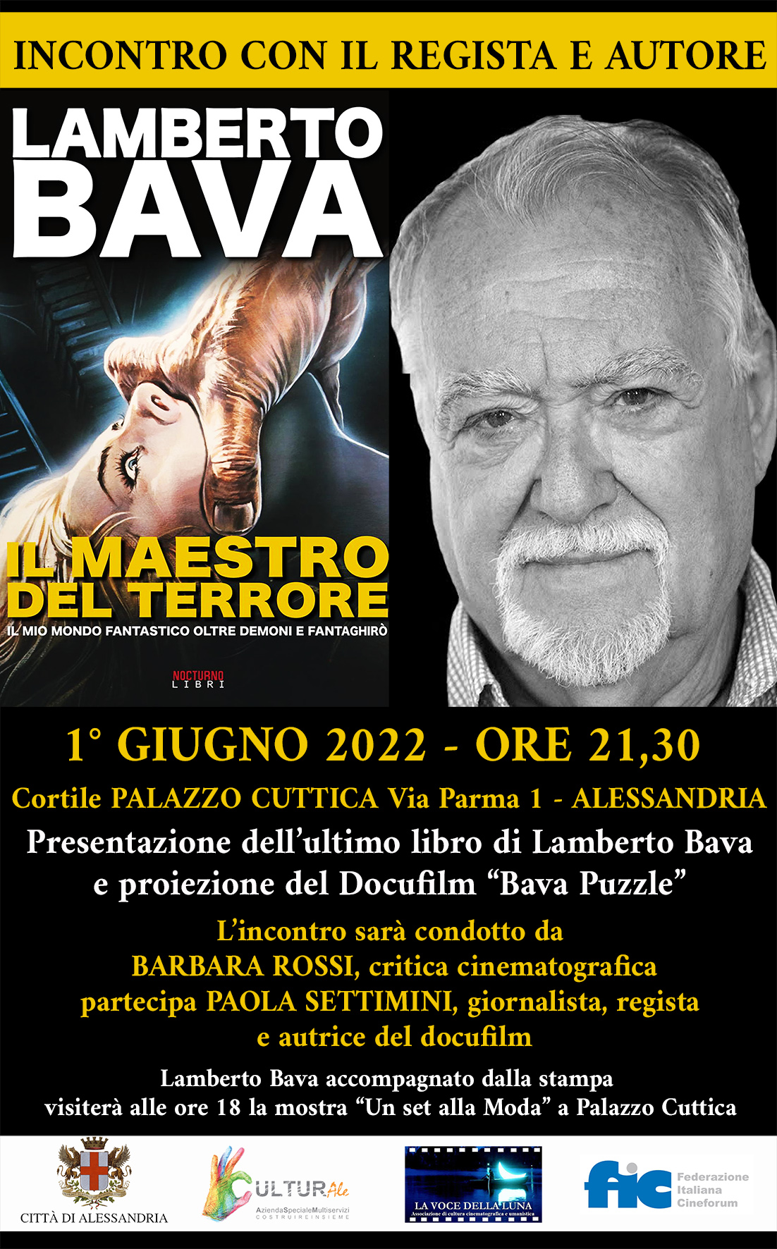 Il 1° giugno Lamberto Bava ad Alessandria per la mostra “Un set alla moda”