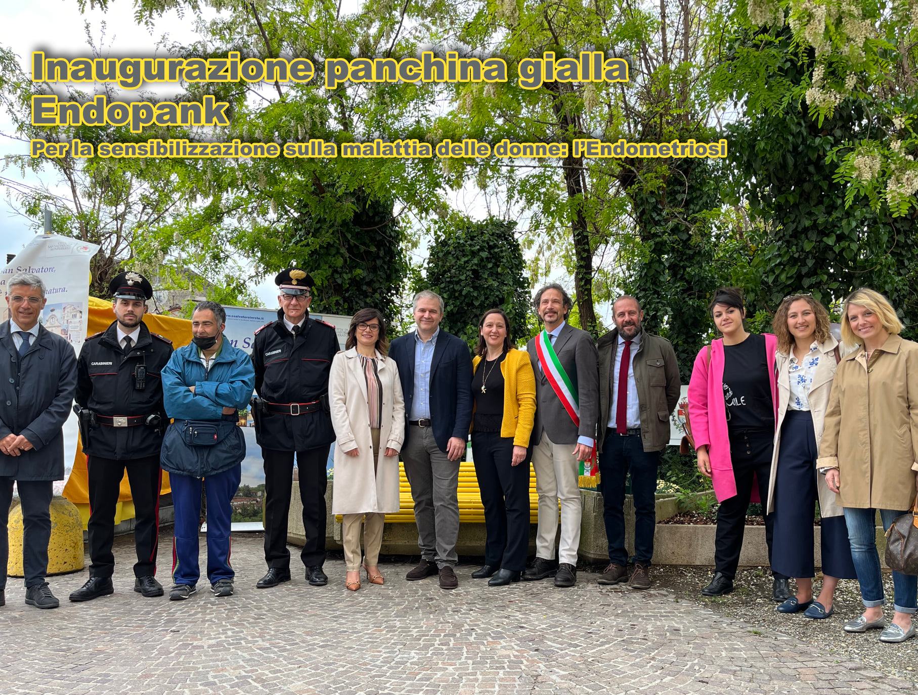 A San Salvatore una panchina gialla per sensibilizzare i cittadini sull’endometriosi