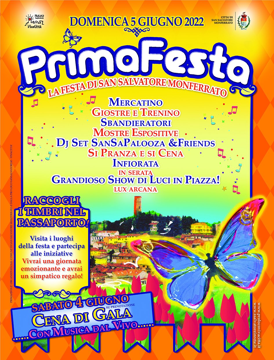 Sabato 4 e domenica 5 giugno “PrimaFesta” a San Salvatore Monferrato