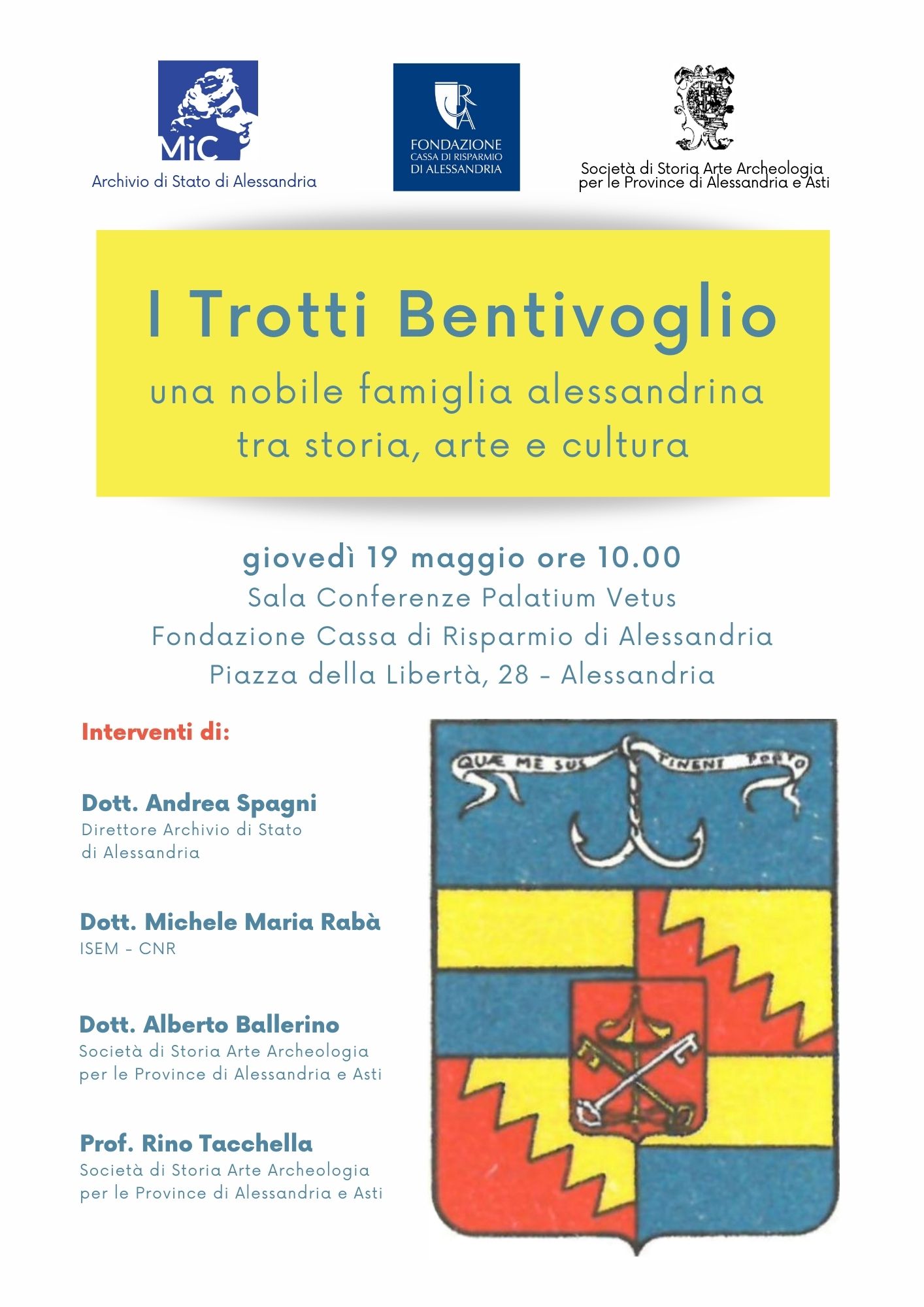 Il 19 maggio a Palatium Vetus il convegno sulla storia della famiglia Trotti Bentivoglio