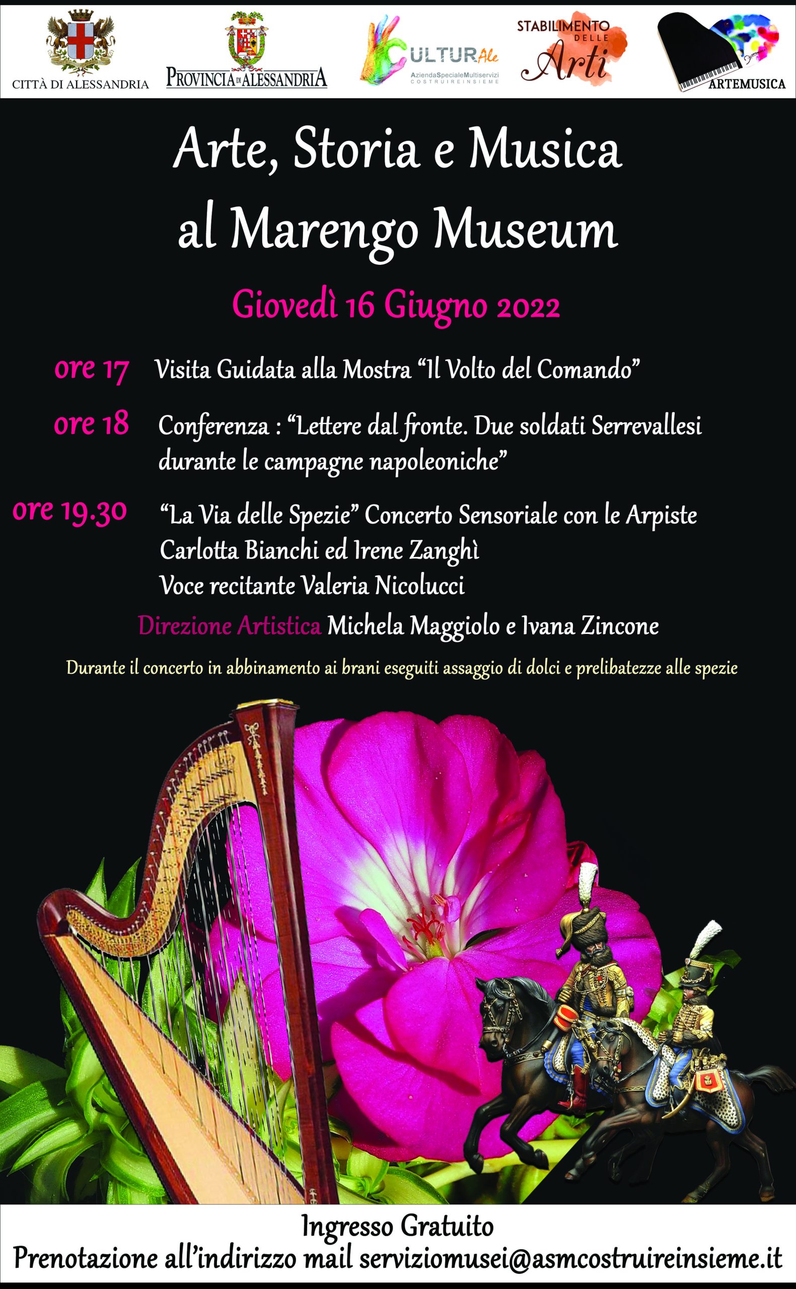 Il 16 giugno “Arte, Storia e Musica” al Marengo Museum