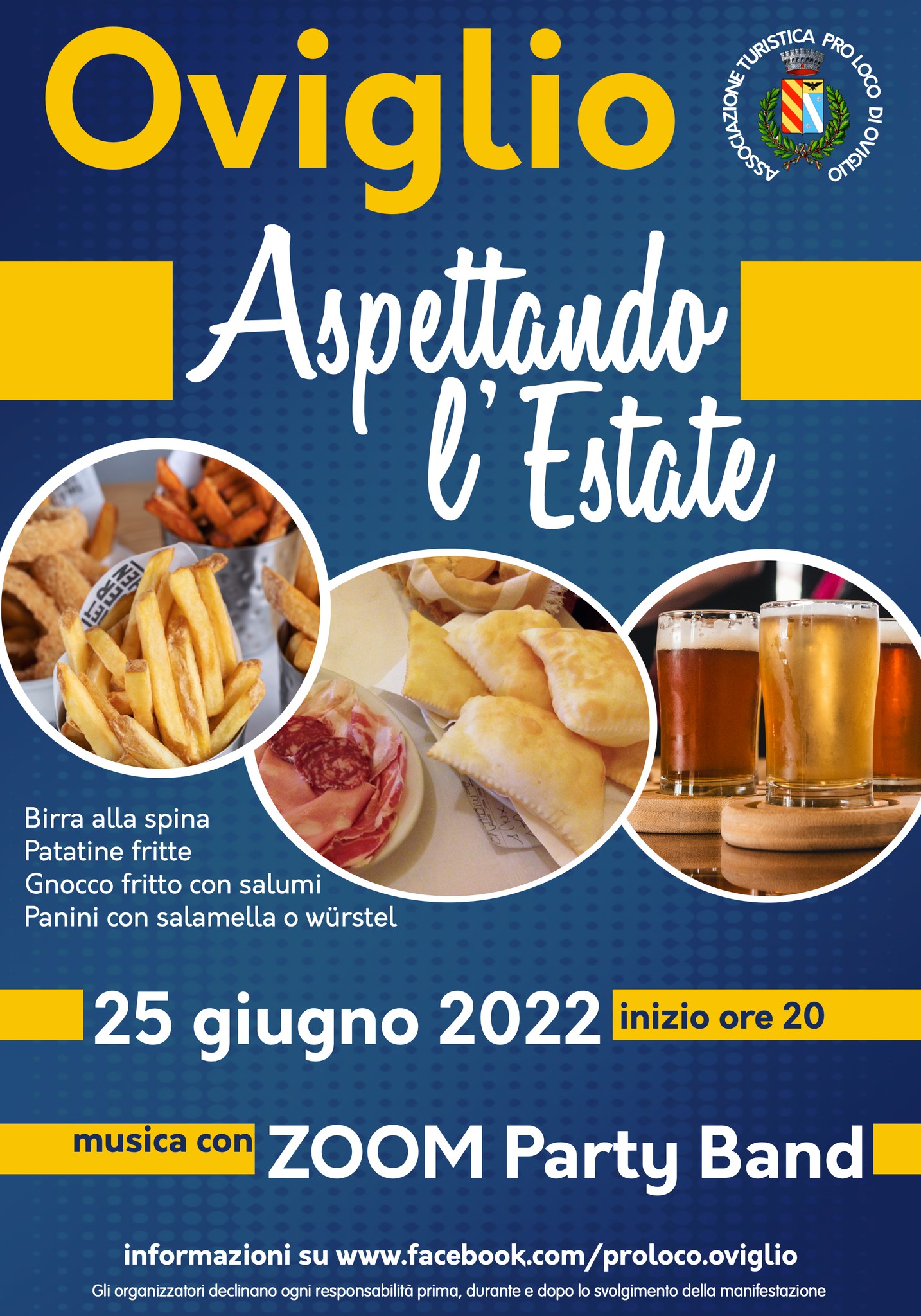 Sabato 25 giugno a Oviglio street food e musica con “Aspettando l’estate”