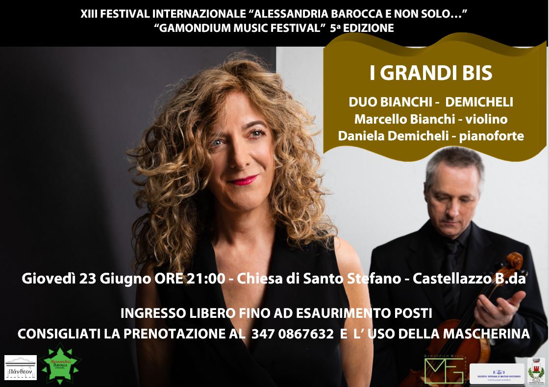 A Castellazzo Bormida giovedì 23 giugno il duo Bianchi-De Micheli suona “i grandi bis”