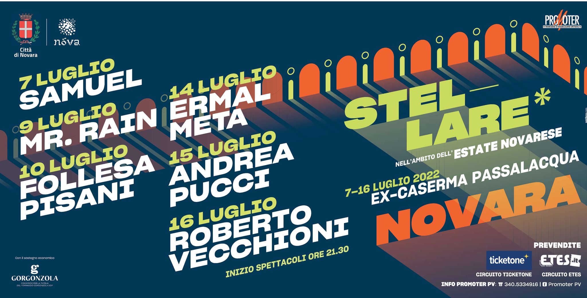 Roberto Vecchioni, Ermal Meta e Samuel tra gli ospiti di “Stellare” a Novara