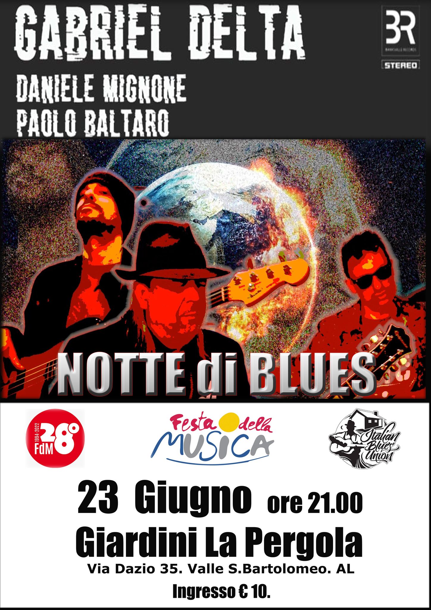 Gabriel Delta live ai Giardini La Pergola per la 28° Festa della Musica