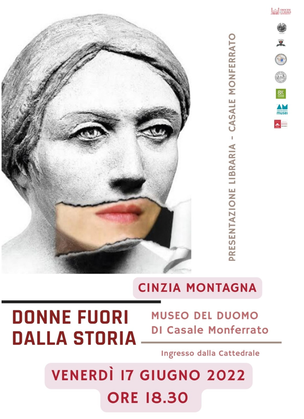 Venerdì 17 giugno a Casale Monferrato Cinzia Montagna presenta il suo libro dedicato a nove donne del Monferrato