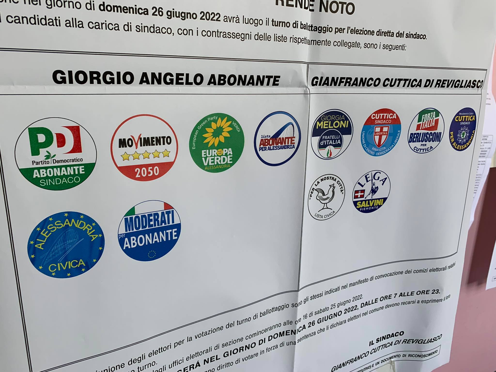 Ballottaggio Alessandria: il live blogging della diretta elettorale