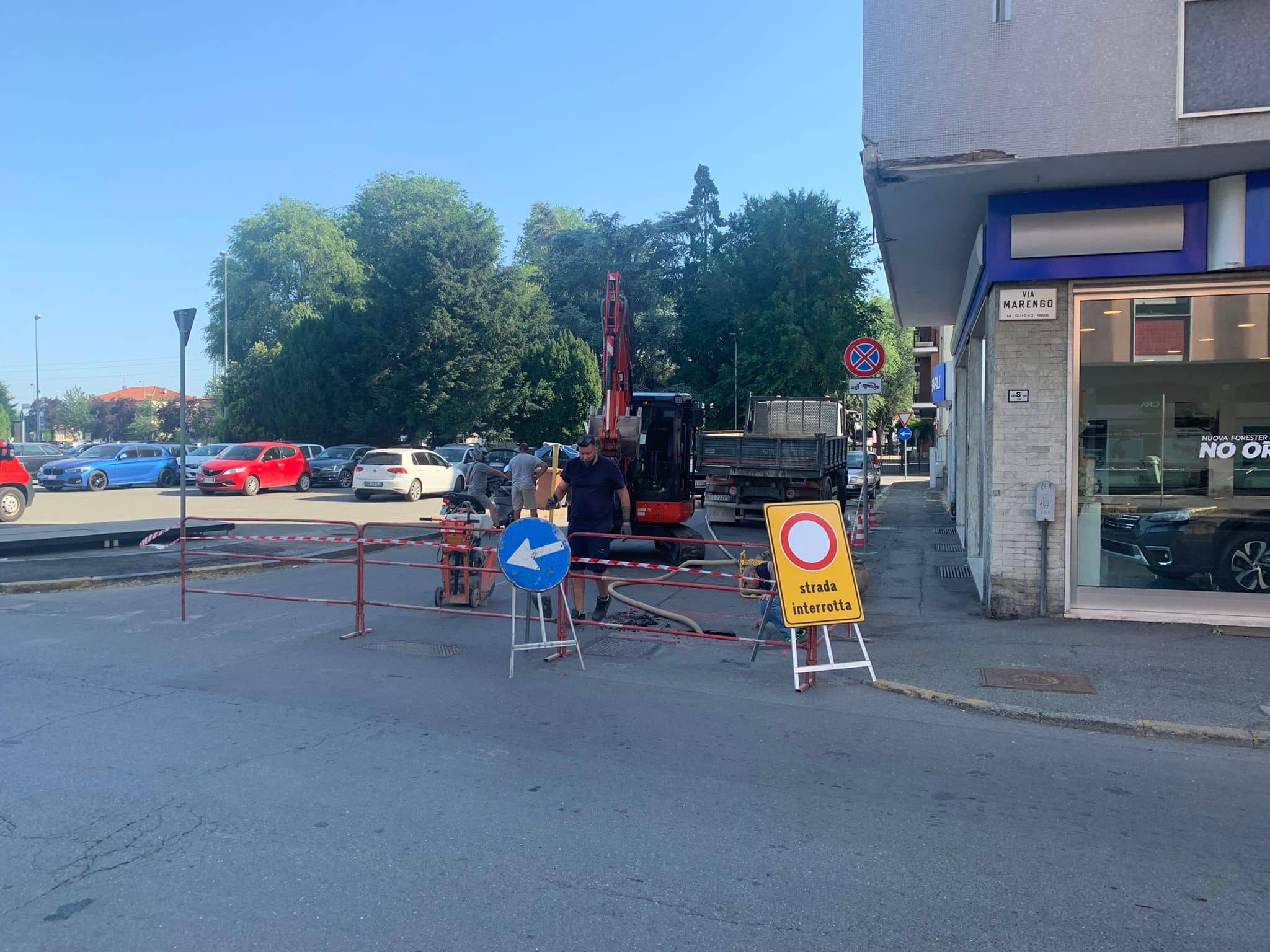 Buco in via Marengo ad Alessandria: al via i lavori di ripristino strada