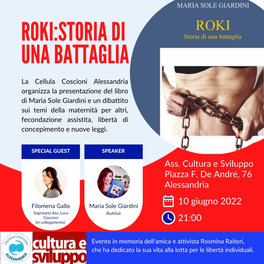Il 10 giugno all’Acsal la presentazione del libro “Roki, storia di una battaglia”