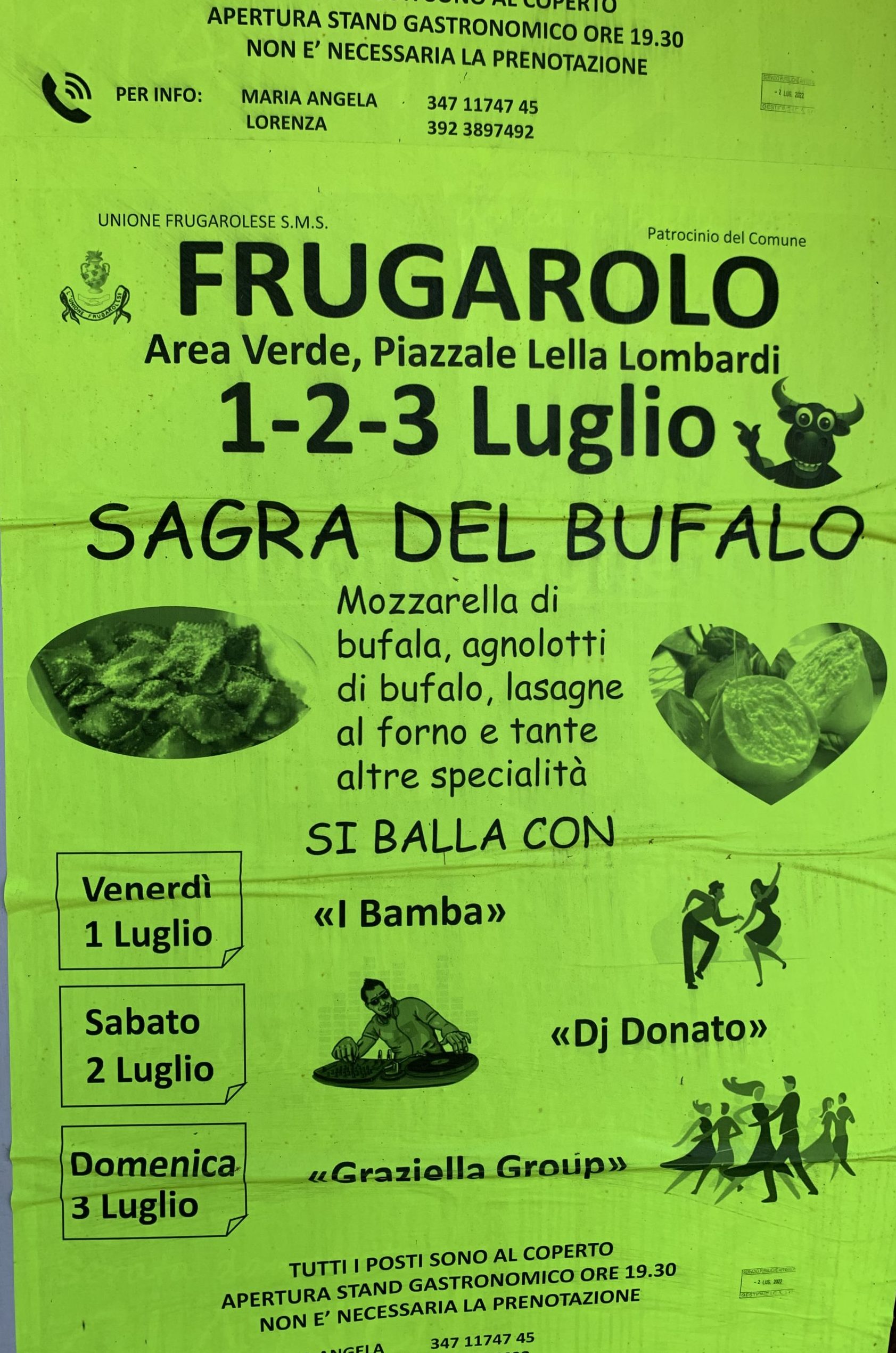 Dall’1 al 3 luglio a Frugarolo la sagra del bufalo