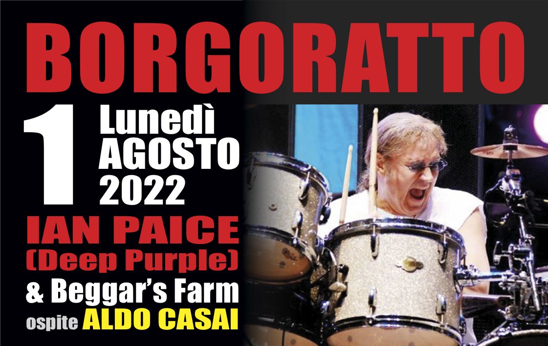 Il 1° agosto a Borgoratto Ian Paice e la Beggar’s Farm in un concerto benefico per LILT