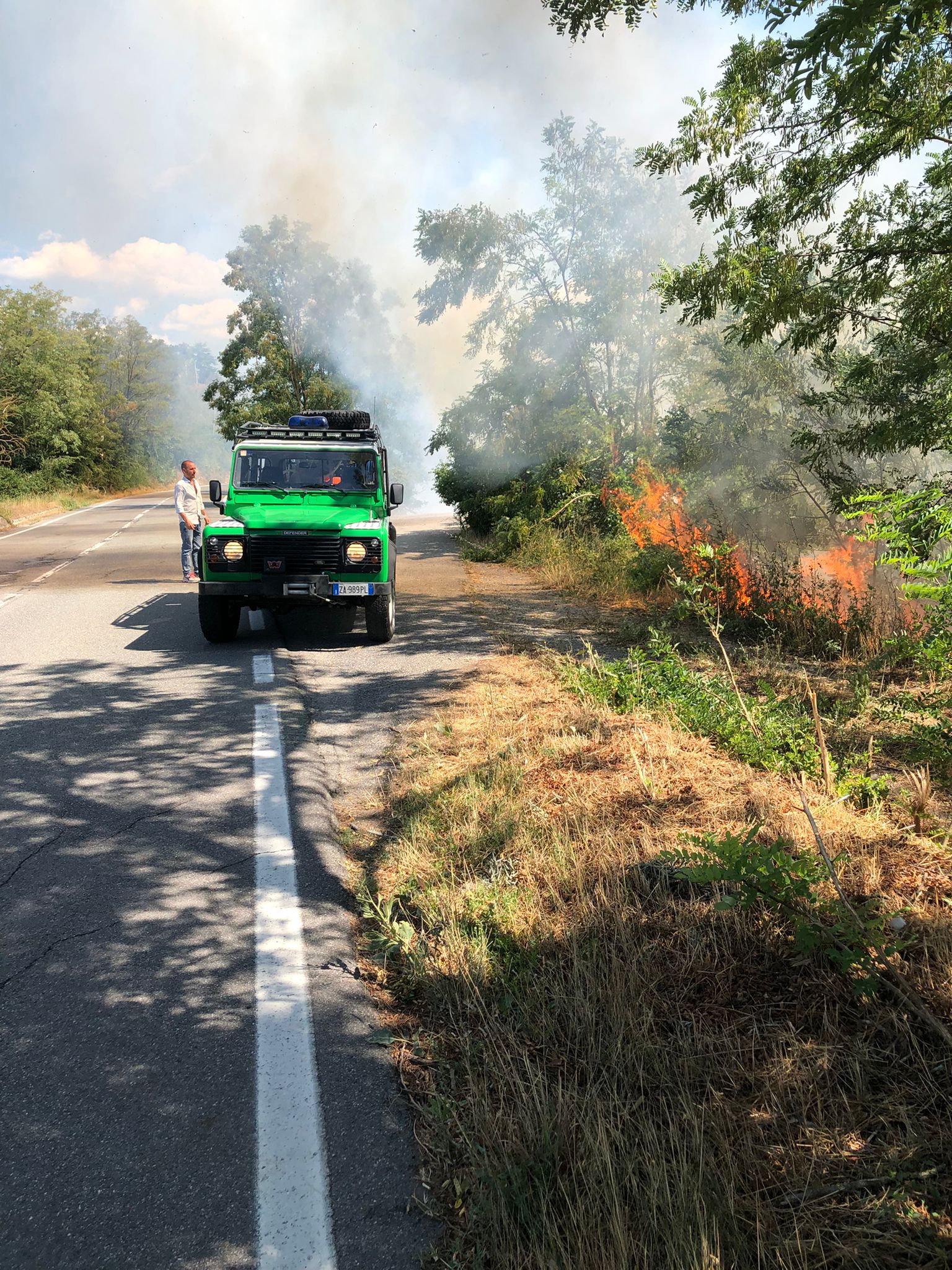 Pomeriggio complicato a Cantalupo Ligure per incendio sterpaglie
