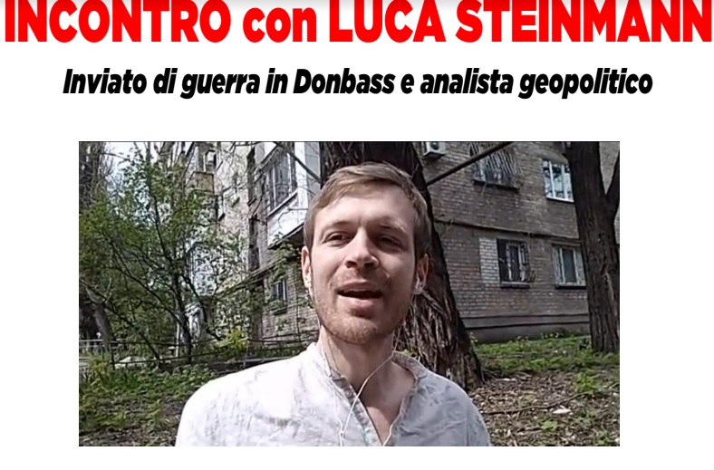 Il 17 luglio incontro con Luca Steinmann a Camagna Monferrato