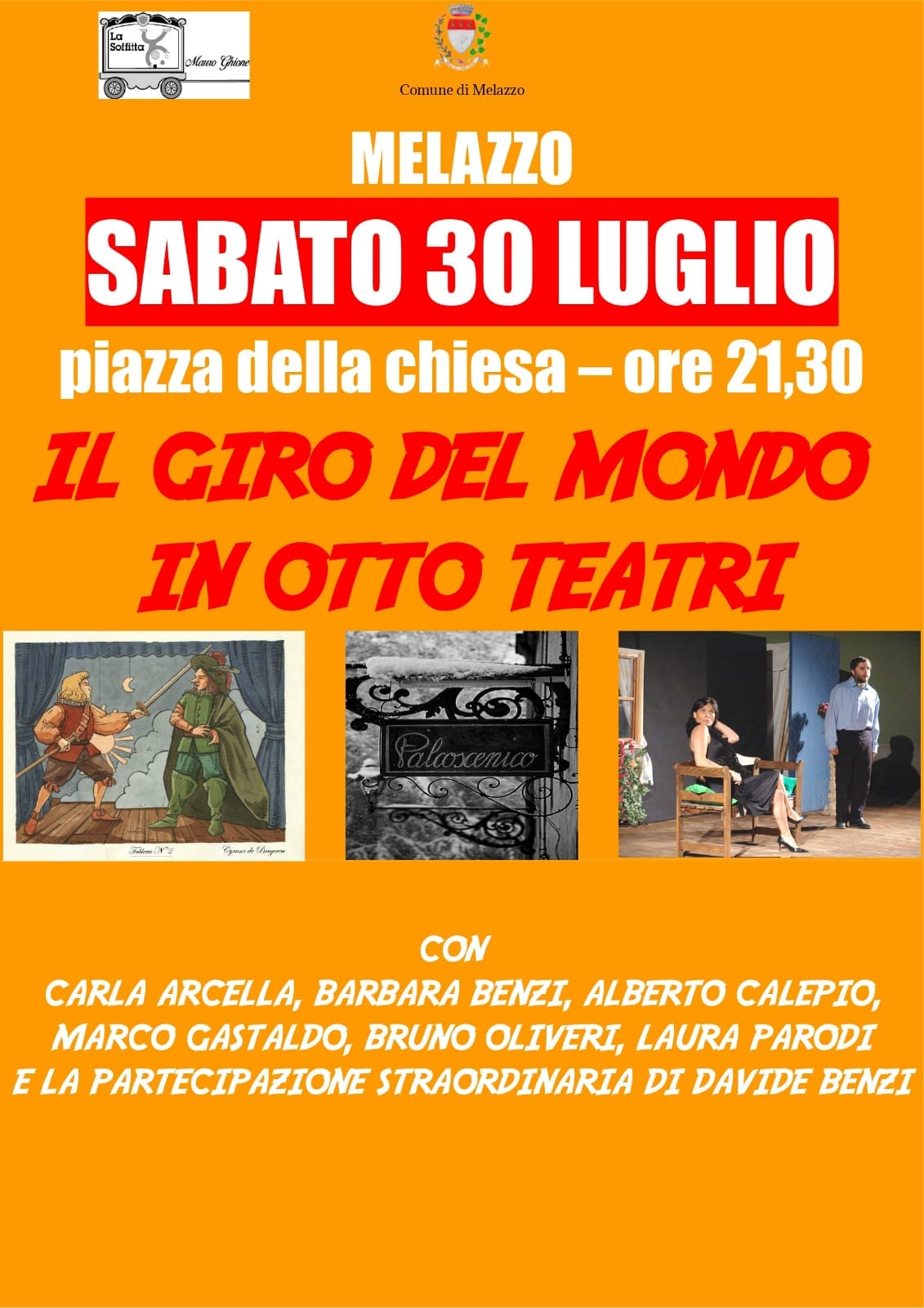 A Melazzo il 30 luglio “Il giro del mondo in otto teatri”