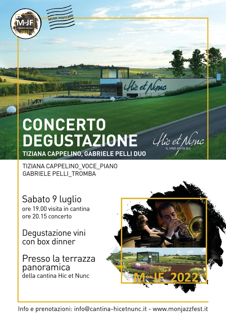 Monfrà Jazz Fest: il 9 luglio concerto-degustazione alla cantina Hic et Nunc