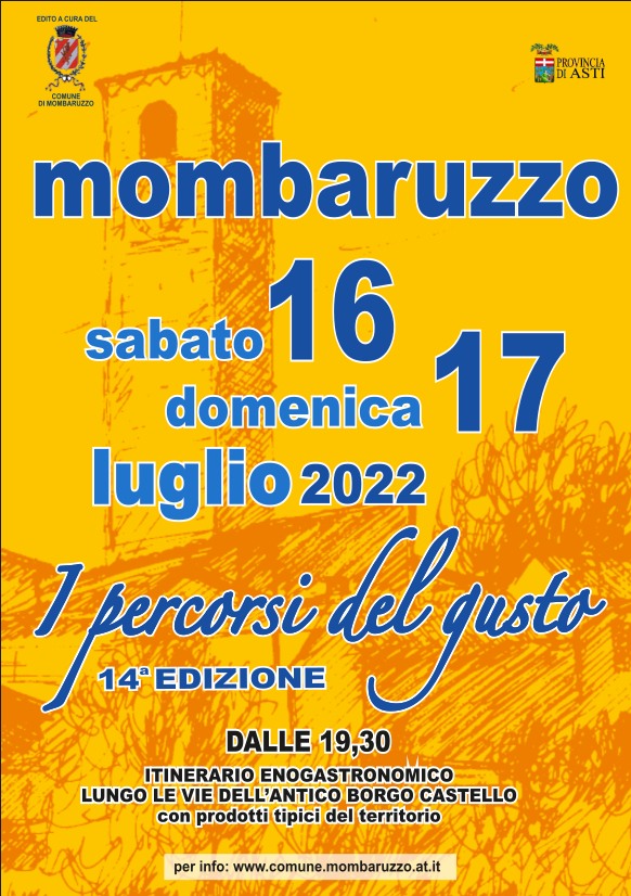 Il 16 e 17 luglio “I percorsi del gusto” a Mombaruzzo