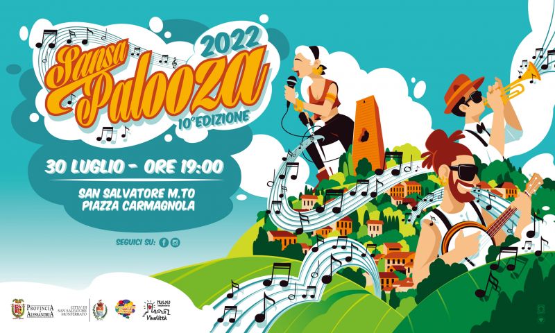Sabato 30 luglio la decima edizione di SanSaPalooza a San Salvatore Monferrato