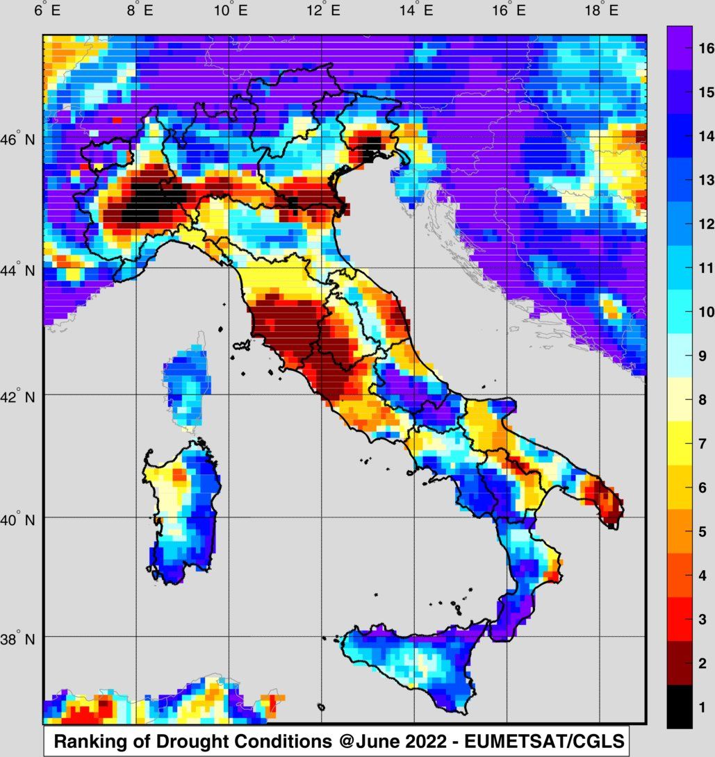 La profonda crisi idrica piemontese raccontate in una mappa