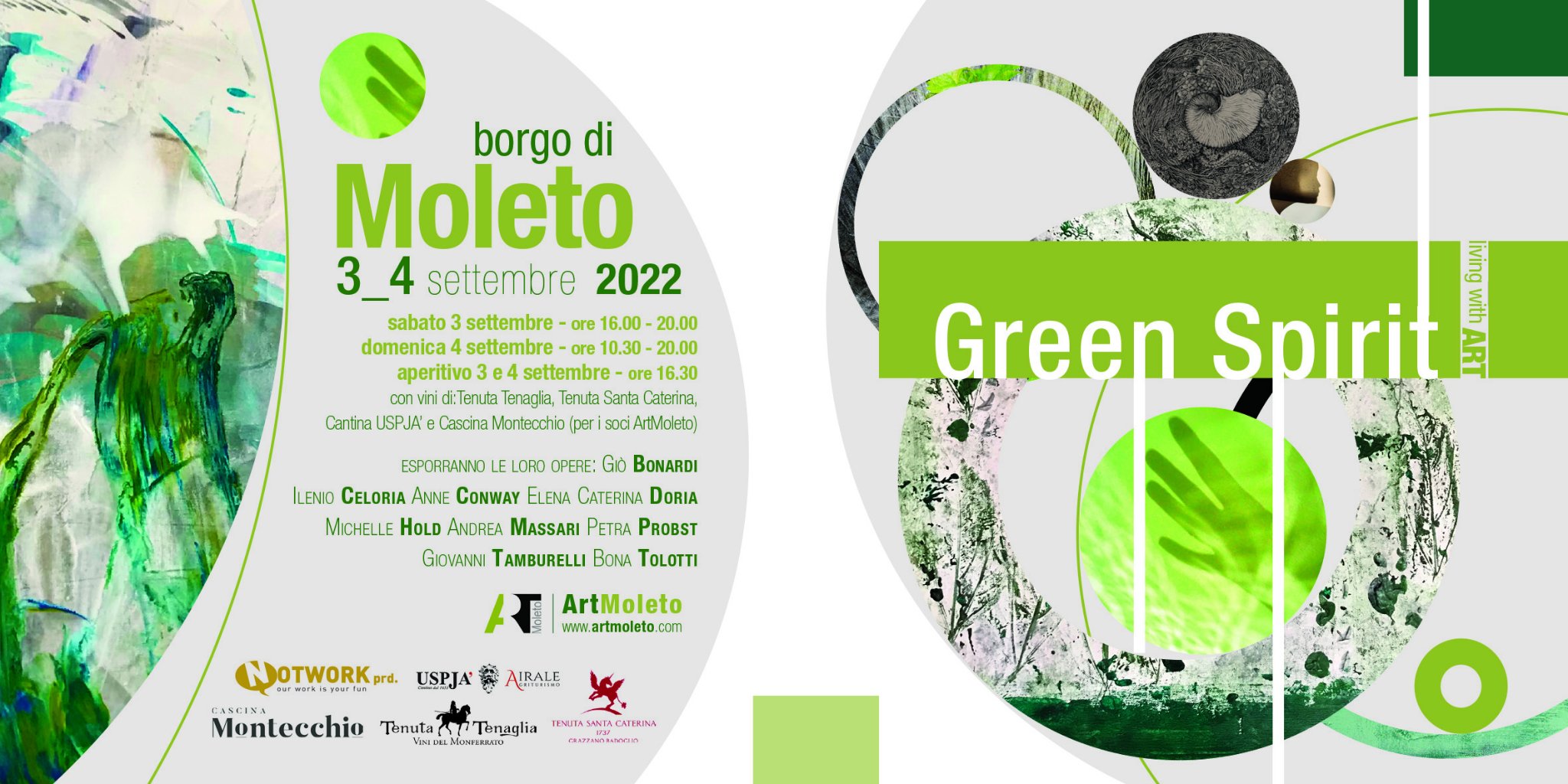 Il 3 e il 4 settembre a Moleto la mostra collettiva “Green Spirit” per “Art Moleto”