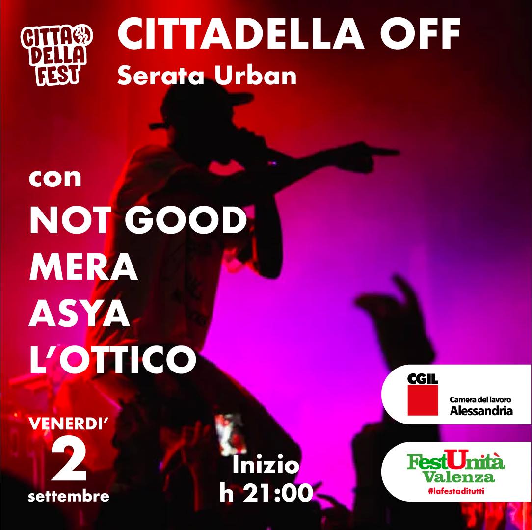 Venerdì 2 settembre alla Festa dell’Unità di Valenza il flow della musica Urban