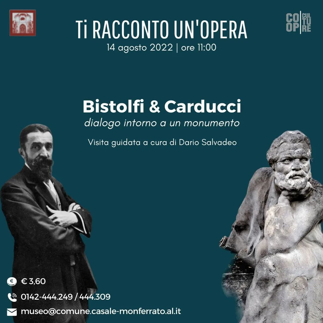 A Casale Monferrato il 14 agosto il monumento di Leonardo Bistolfi protagonista di “Ti racconto un’opera”