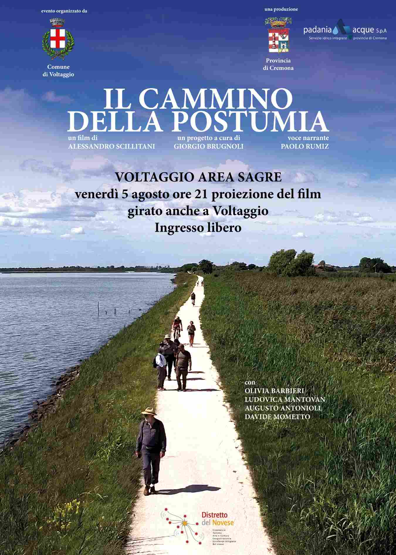 Venerdì 5 agosto a Voltaggio la proiezione del film “Il cammino della Postumia”